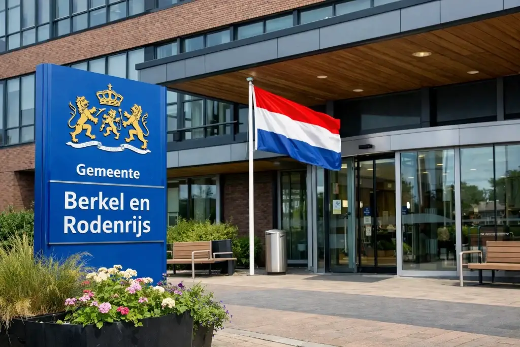 Home Gemeentehuis met Nederlandse vlag in Berkel en Rodenrijs